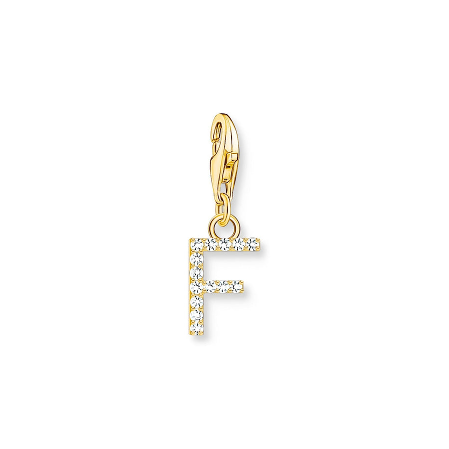 THOMAS SABO Charm Pendant Letter F Gold Plated