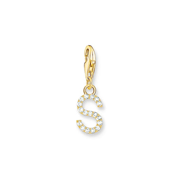 THOMAS SABO Charm Pendant Letter S Gold Plated