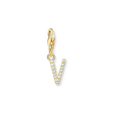 THOMAS SABO Charm Pendant Letter V Gold Plated