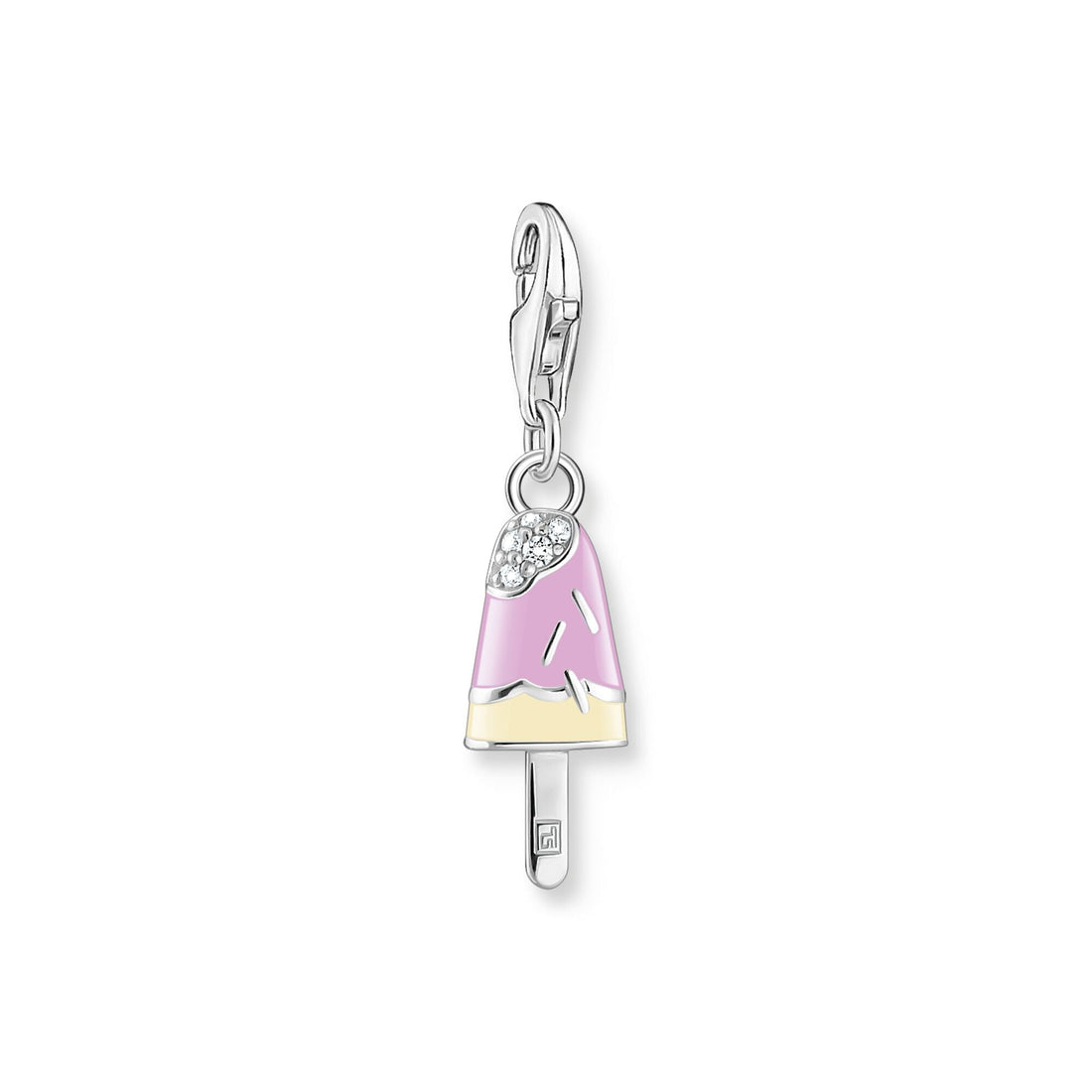 THOMAS SABO Charm Pendant Popsicle with White Stones Silver