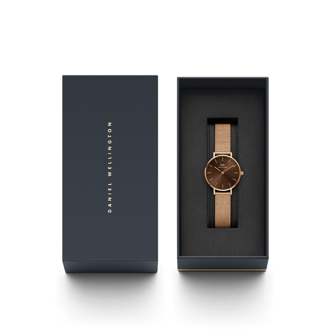 Daniel Wellington Petite Amber 28 Rose Gold & Brown Watch