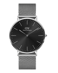 Daniel Wellington Classic 40 Sterling Silver & Onyx Watch