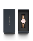 Daniel Wellington Petite Lumine 28 5-Link Rose Gold & Mother of Pearl Pink Watch