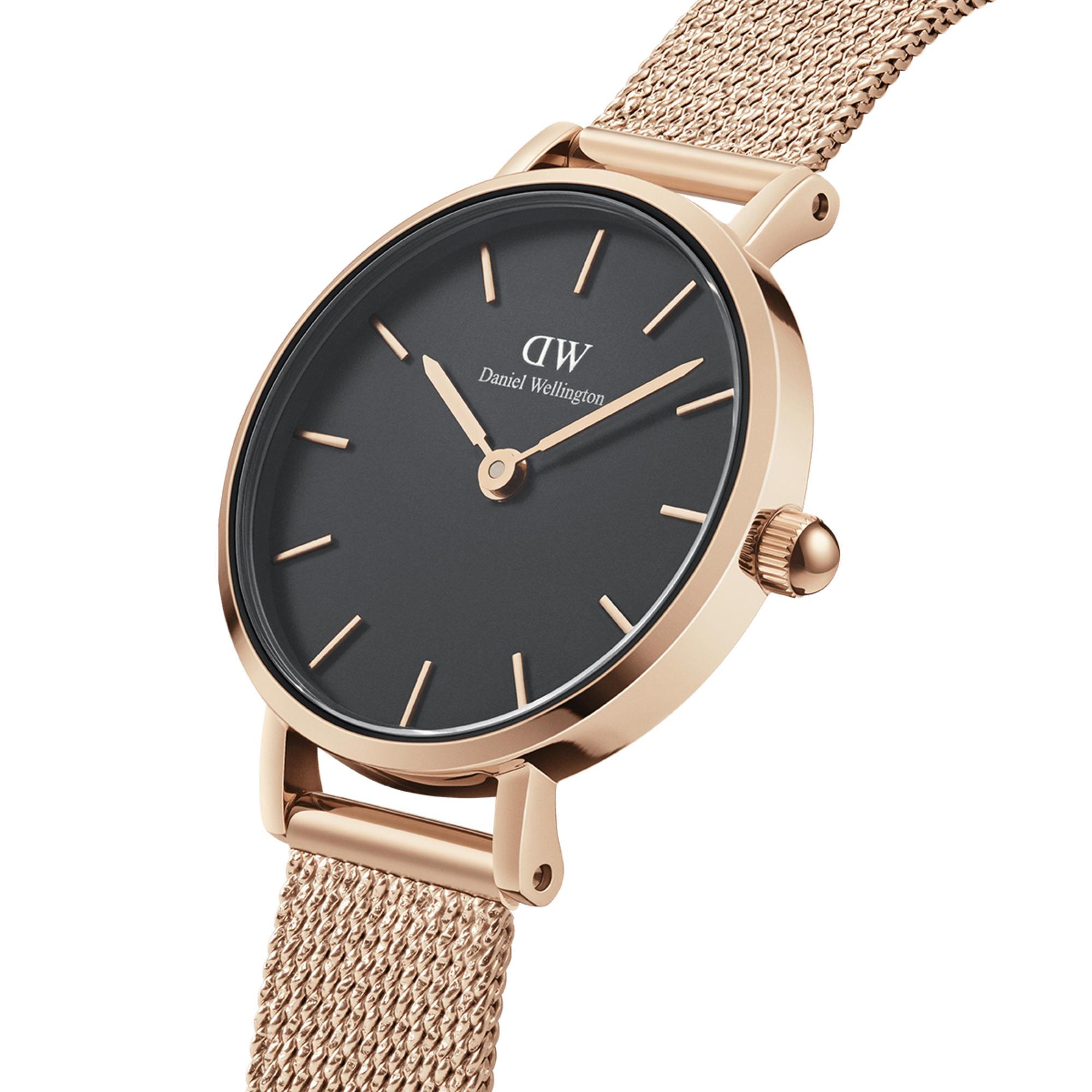 Daniel Wellington Petite 24 Pressed Melrose Rose Gold &amp; Black Watch