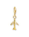 THOMAS SABO Charm Pendant Airplane Gold Plated