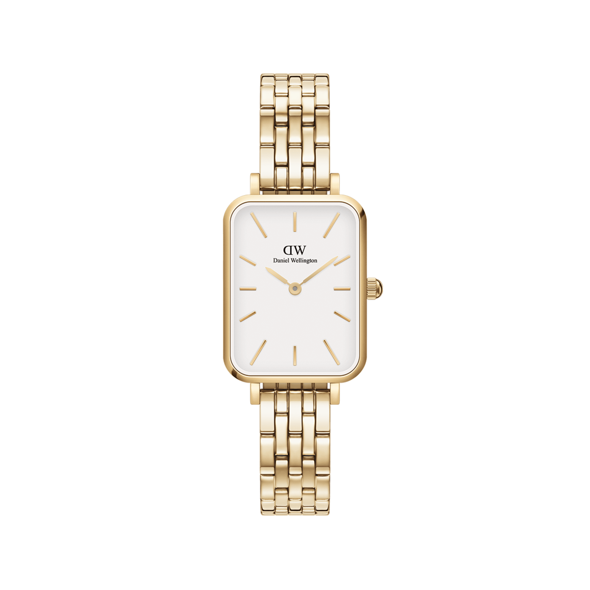 Daniel Wellington Quadro 20x26 5-Link Gold &amp; White Watch