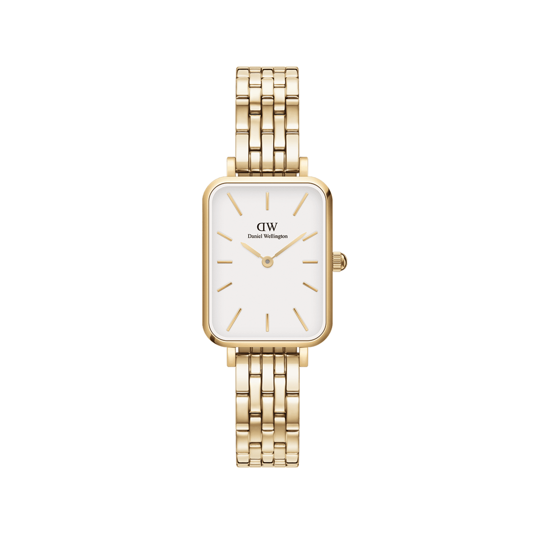 Daniel Wellington Quadro 20x26 5-Link Gold & White Watch