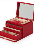 Wolf Palermo Large Jewellery Box  Red