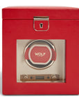 Wolf Palermo Single Watch Winder Red