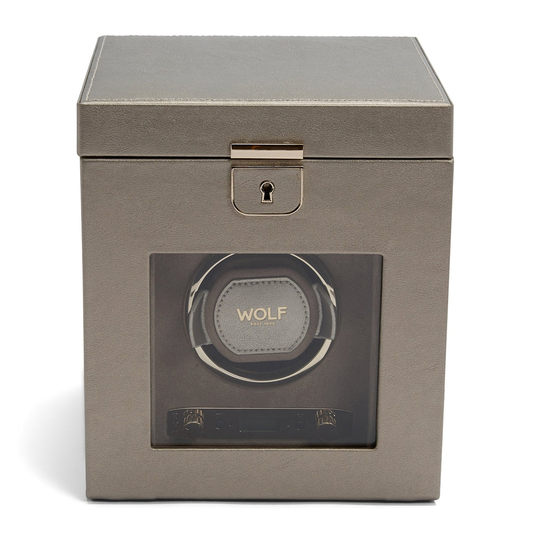 Wolf Palermo Single Watch Winder Pewter