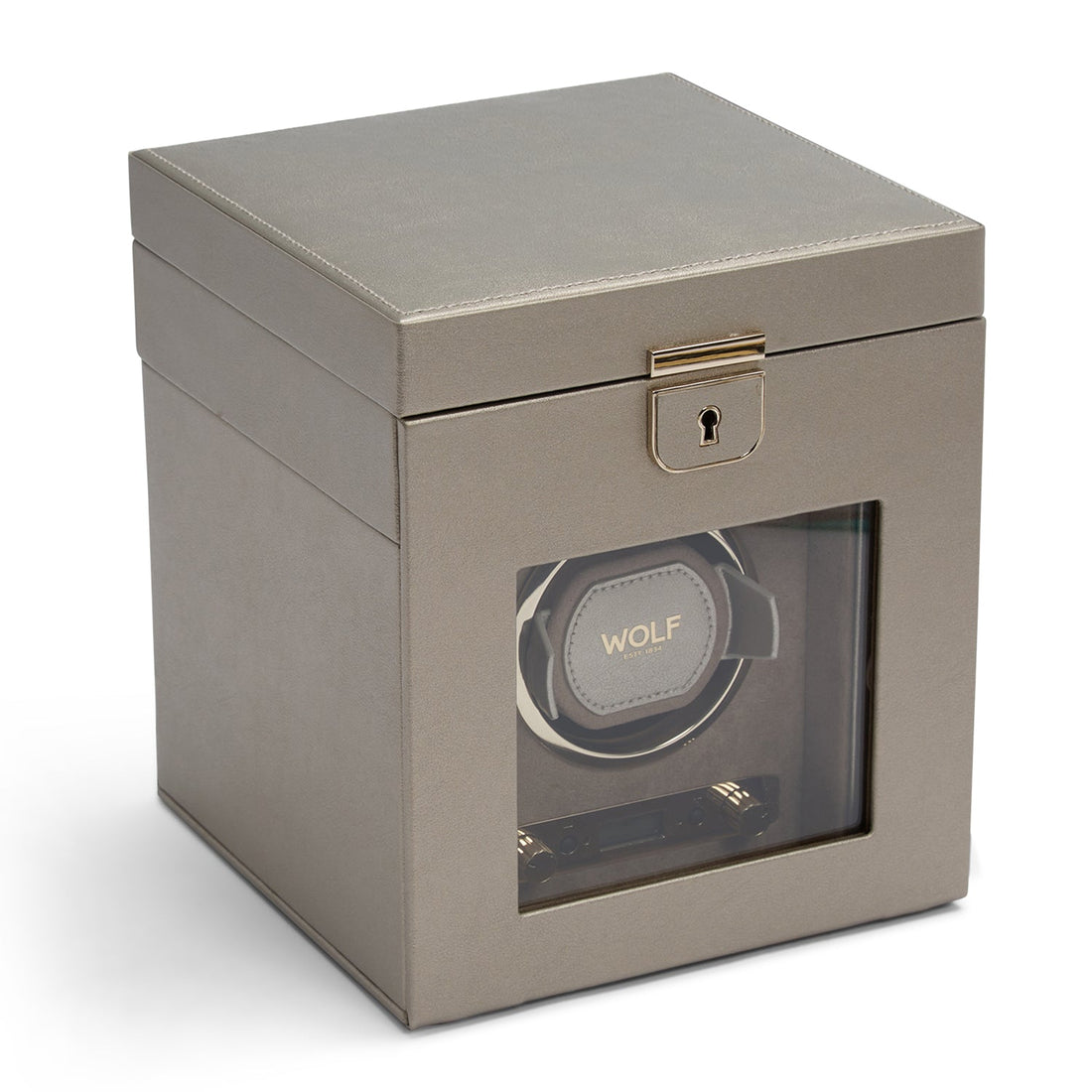 Wolf Palermo Single Watch Winder Pewter