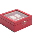 Wolf Palermo 6 Piece Watch Box Red