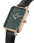 Daniel Wellington Quadro 20X26 Pressed Sheffield Rose Gold & Green Watch