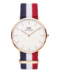 Daniel Wellington Classic 40 Cambridge Rose Gold & White Watch