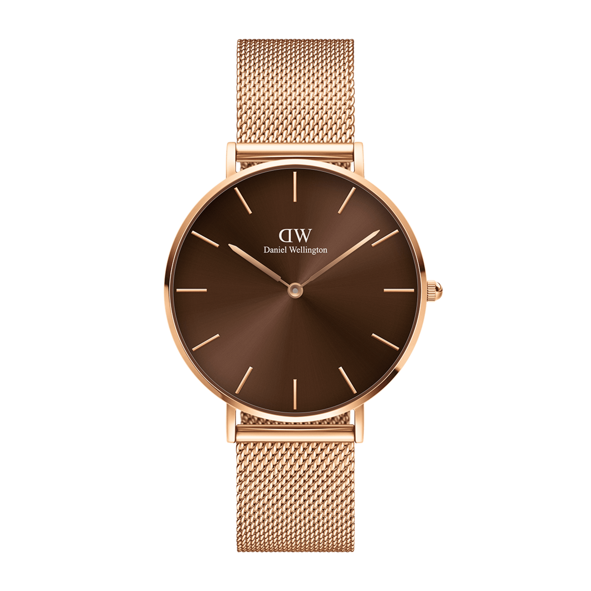 Daniel Wellington Petite Amber 28 Rose Gold &amp; Brown Watch