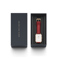 Daniel Wellington Quadro 29x36.5 Pressed Suffolk Rose Gold & White Watch