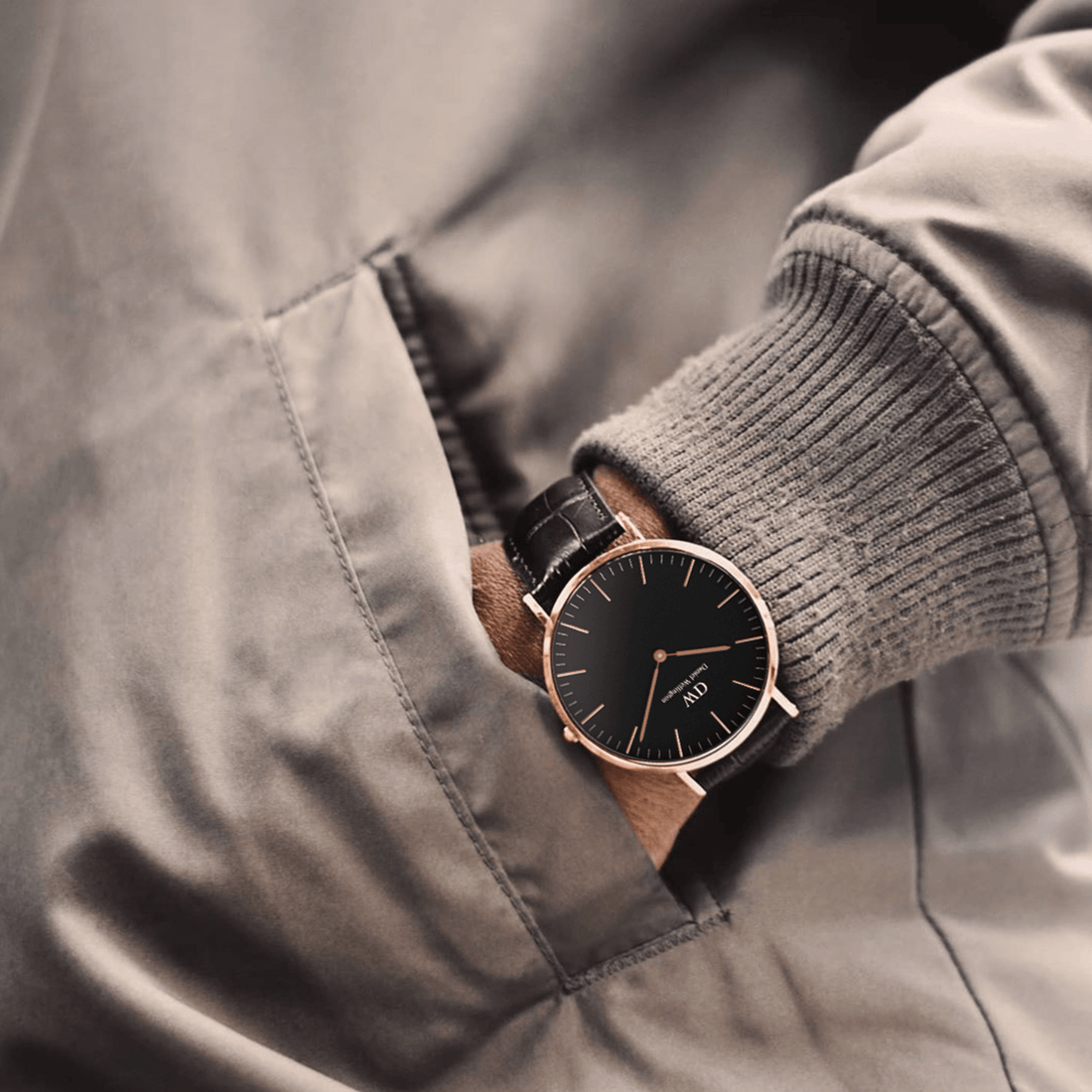 Daniel Wellington Classic 40 York Rose Gold & Black Watch