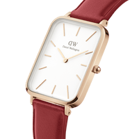 Daniel Wellington Quadro 29x36.5 Pressed Suffolk Rose Gold & White Watch