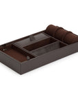 Wolf Blake Valet Tray with Cuff Brown