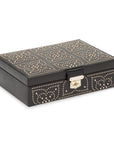 Wolf Marrakesh Flat Jewellery Box Black