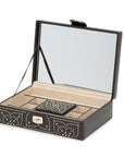 Wolf Marrakesh Flat Jewellery Box Black