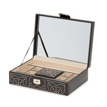 Wolf Marrakesh Flat Jewellery Box Black