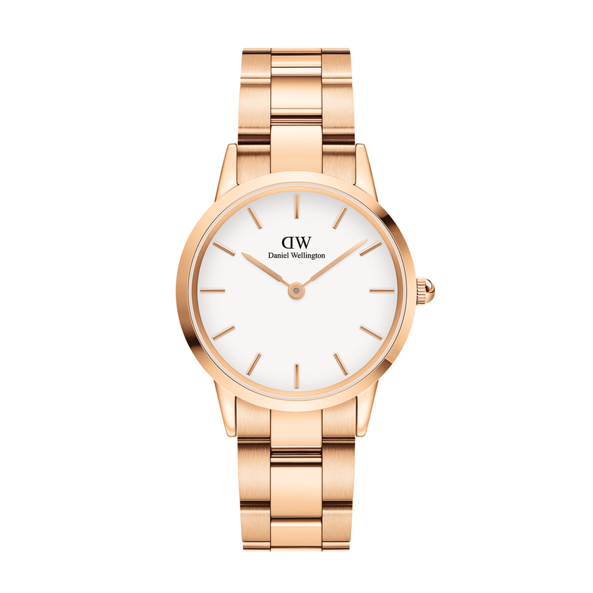 Daniel Wellington Iconic Link 36 Rose Gold &amp; White Watch