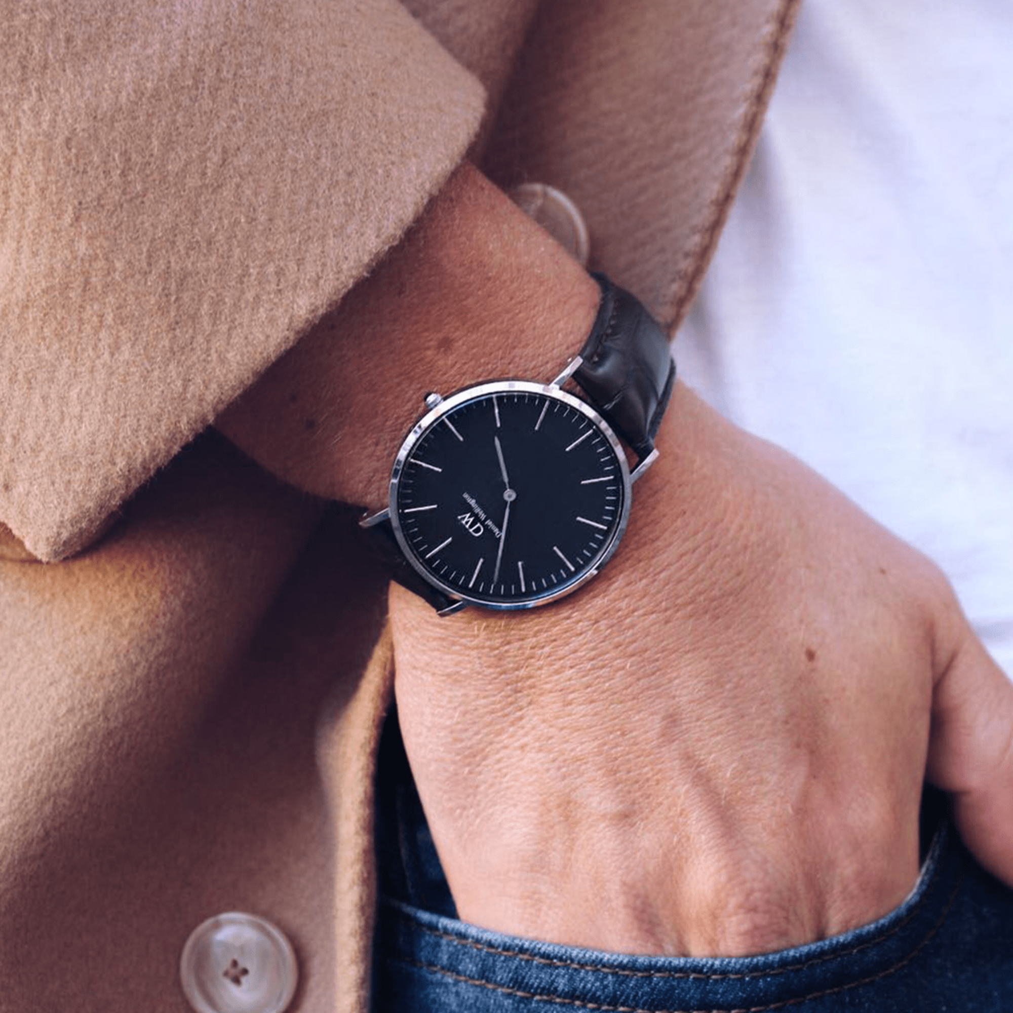 Daniel Wellington Classic 40 Reading Silver &amp; Black Watch