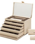 Wolf Caroline E-Large Jewellery Case Ivory