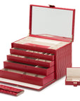 Wolf Caroline Extra Large Jewellery Case Red