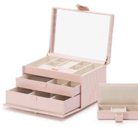 Wolf Caroline Medium Jewellery Case Rose Quartz