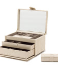 Wolf Caroline Medium Jewellery Case Ivory