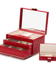 Wolf Caroline Medium Jewellery Case Red