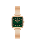 Daniel Wellington Quadro Studio 22x22 Rose Gold & Green Watch