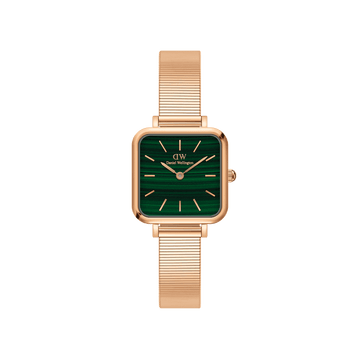 Daniel Wellington Quadro Studio 22x22 Rose Gold & Green Watch