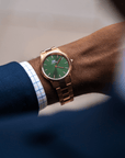 Daniel Wellington Iconic Link Emerald 36 Rose Gold & Green Watch