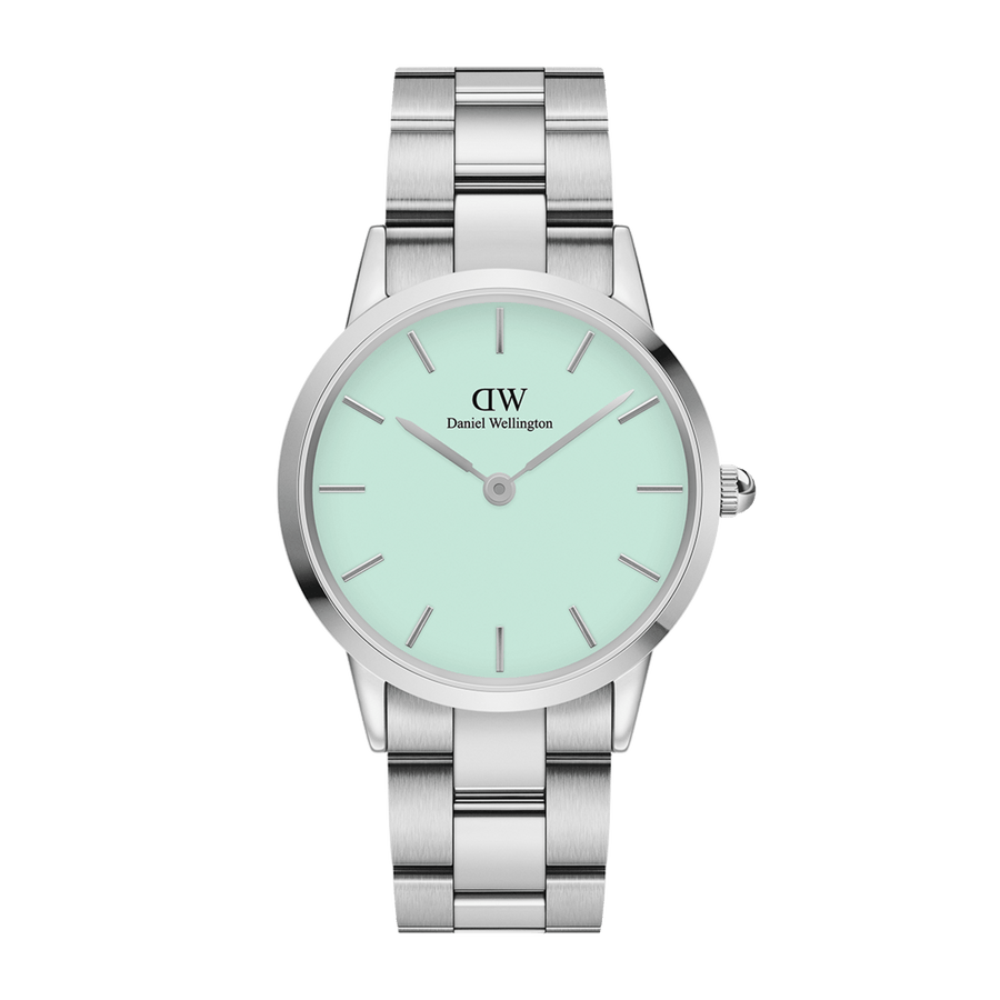 Daniel Wellington Iconic Link 28 Silver & Mint Watch