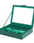 Wolf Sophia Jewellery Box with Window Forest Green