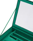 Wolf Sophia Jewellery Box with Window Forest Green