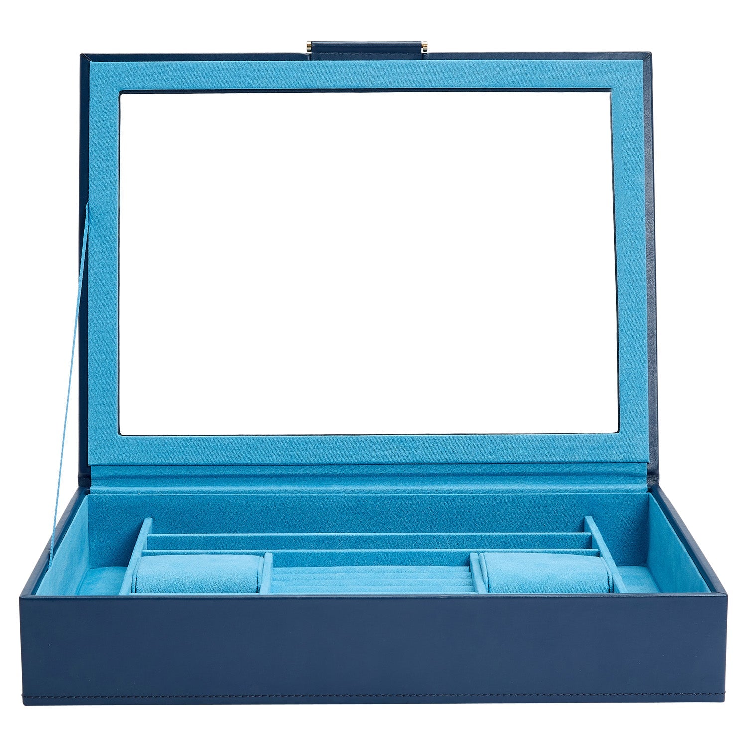 Wolf Sophia Jewellery Box with Window Indigo