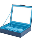 Wolf Sophia Jewellery Box with Window Indigo