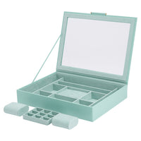 Wolf Sophia Jewellery Box with Window Jade