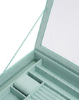 Wolf Sophia Jewellery Box with Window Jade