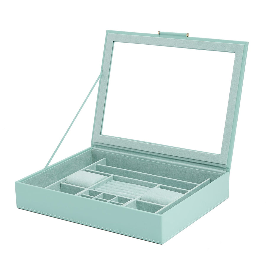 Wolf Sophia Jewellery Box with Window Jade