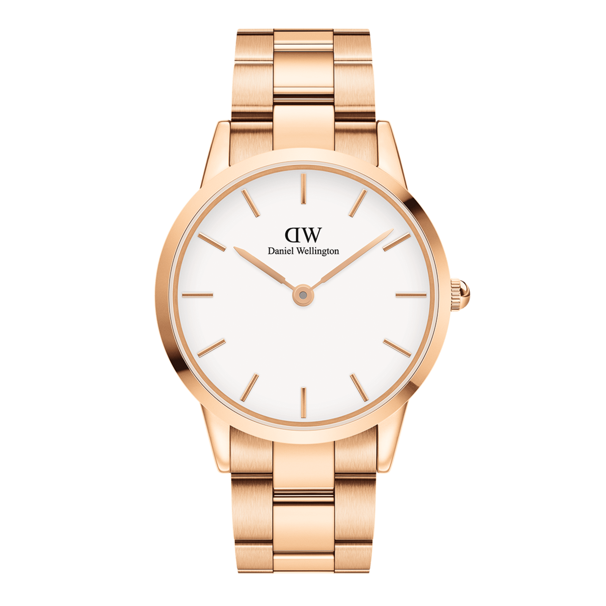 Daniel Wellington Iconic Link 36 Rose Gold &amp; White Watch