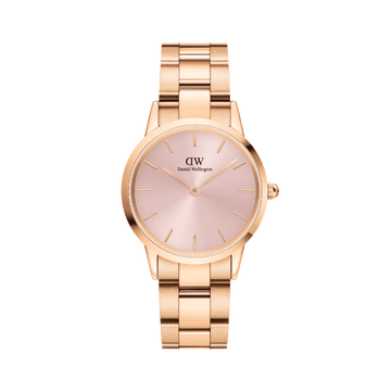 Daniel Wellington Iconic Link 32 Rose Gold & Light Pink Watch