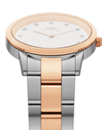 Daniel Wellington Iconic Link Lumine 32 Rose Gold & Silver White Watch