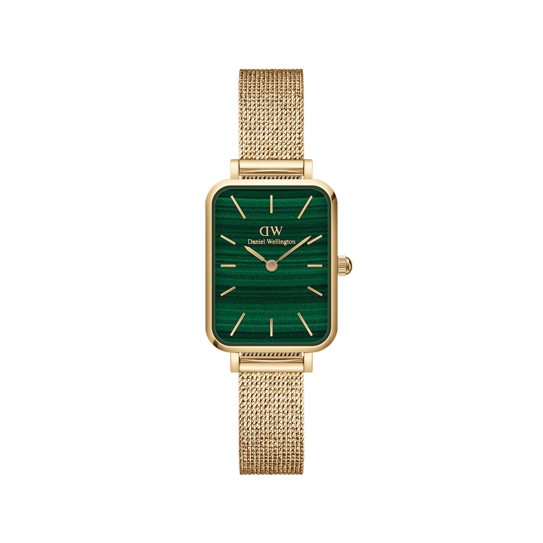 Daniel Wellington Quadro 20X26 Pressed Evergold Gold & Green Watch