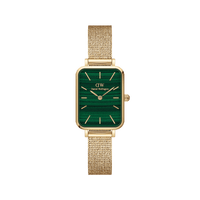 Daniel Wellington Quadro 20X26 Pressed Evergold Gold & Green Watch