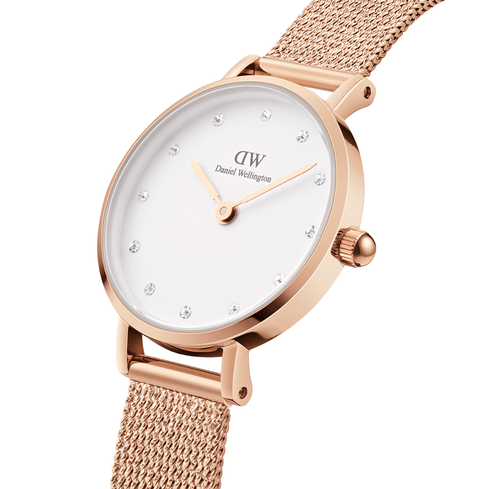 Daniel Wellington Petite 28 Pressed Melrose Lumine Rose Gold &amp; White Watch